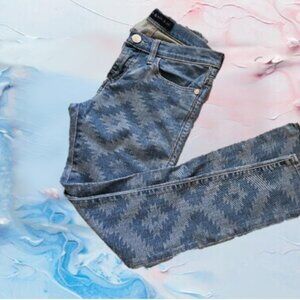 Rock & Republic Jeans Women's Low Rise Skinny Aztec Southwestern  Size 6